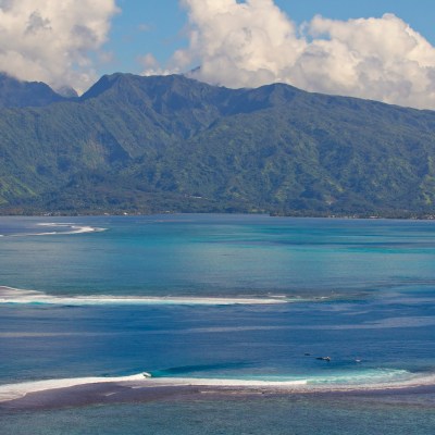 Aerial Tahiti view