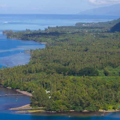 Teahupoo aerial shot