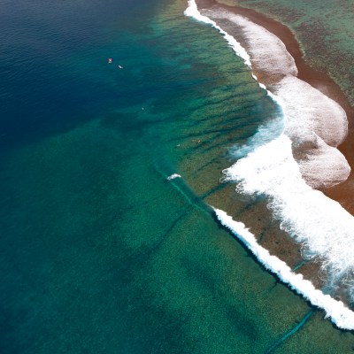 Aerial view of Teahupoo